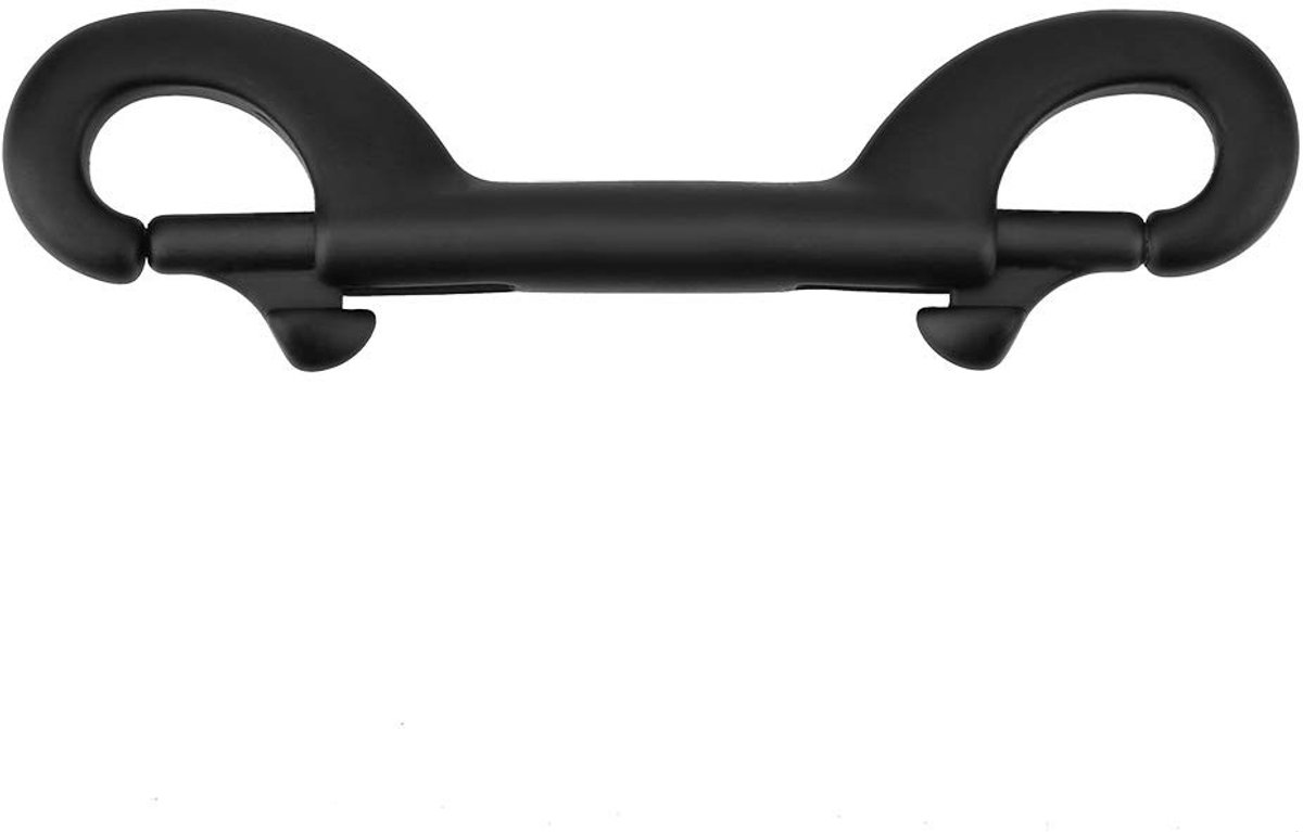 Dailygoods- Duikhaak 90mm - Dubbele Haak - Roestvrij Staal - Antiroest - Sterk en Duurzaam - Eenvoudige Eénhandige Bediening - Carabiner
