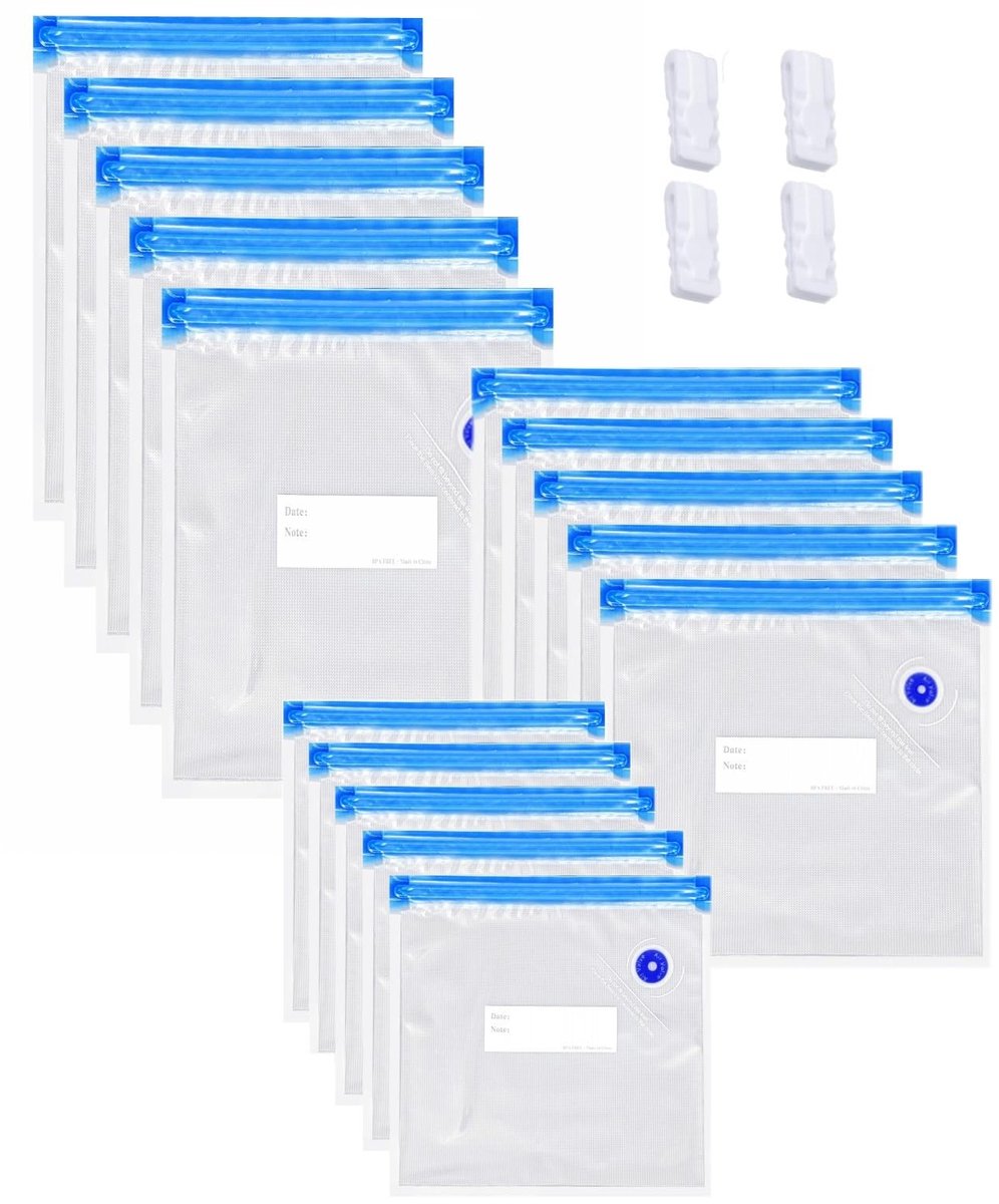 Dailygoods - 15 Herbruikbare Vacuüm Sealer Zakken voor Voedselopslag