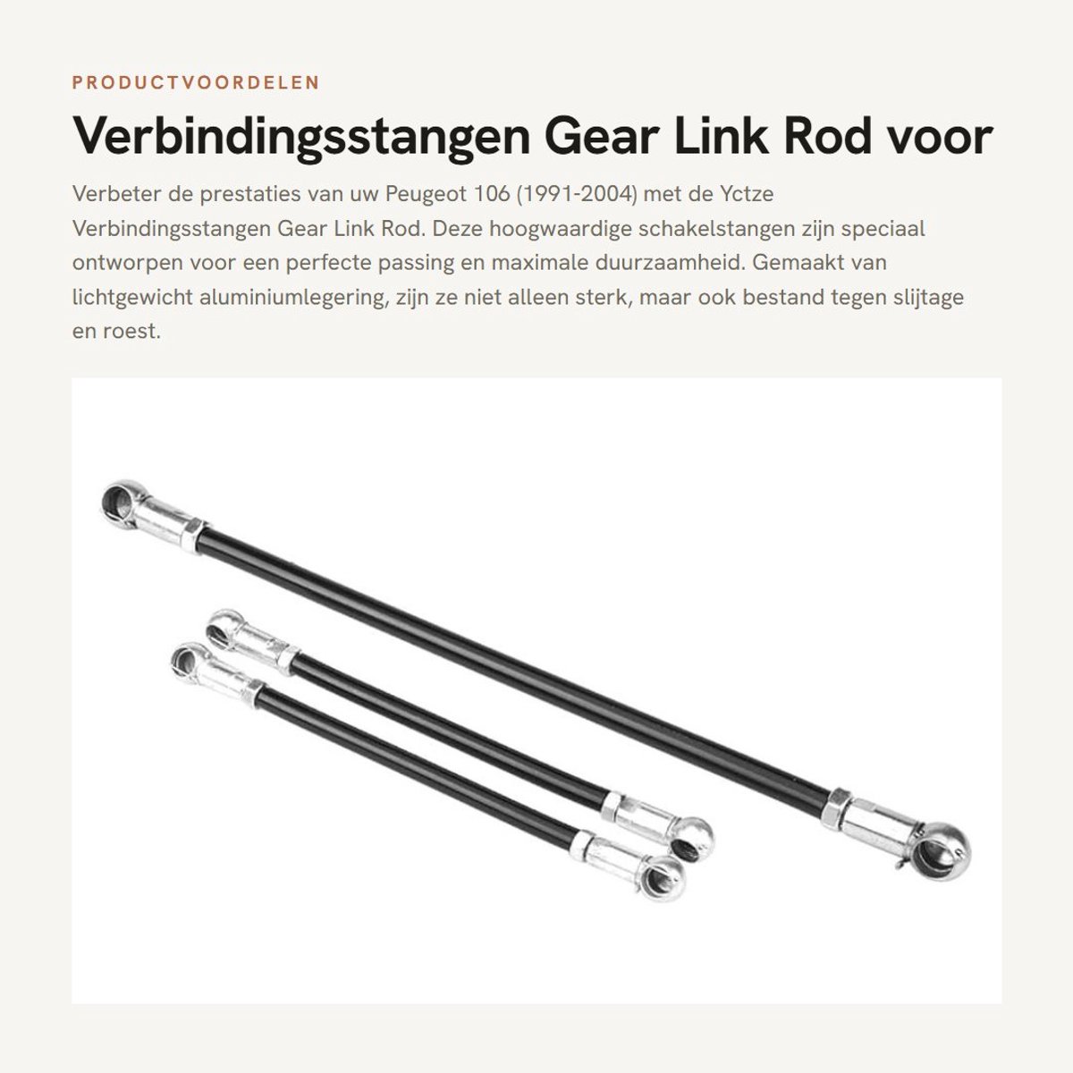 Dailygoods- Schakelstang Hoogwaardige Aluminiumlegering - Schakelstang/Verbindingsstang - Vervangingsonderdeel - Lichtgewicht - Slijtvast - Antiroest - Versnellingsstang