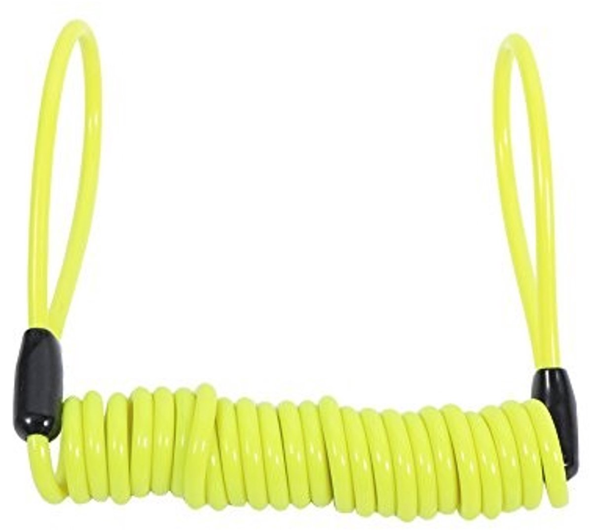 Dailygoods- Disc Lock - Veiligheidsveer Spiraalkabel - Geschikt voor Motorfietsen/Scooters/Fietsen - Lengte 1,5 m - Stalen Kabel - Antislip kunststof omhulsel - Beveiligingskabel