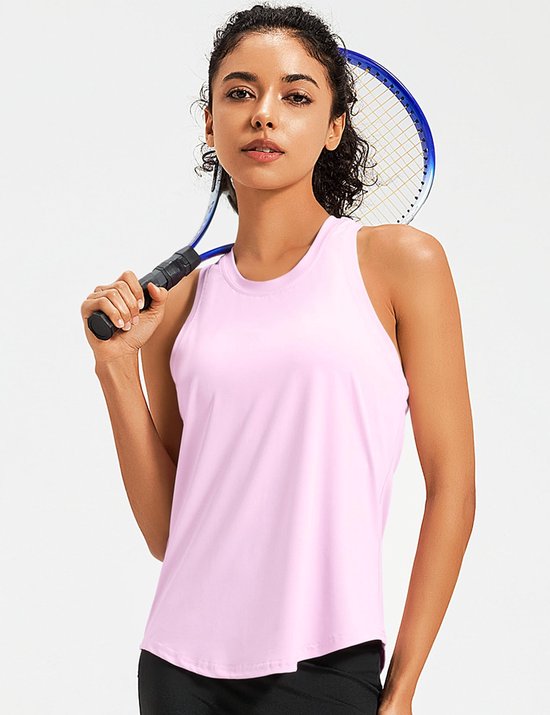 Dailygoods- Gym Tops Ademend - Mouwloos - Racerback - Sporttop Dames - Yoga/Fitness - Huidvriendelijk Materiaal van Dailygoods — afbeelding 3