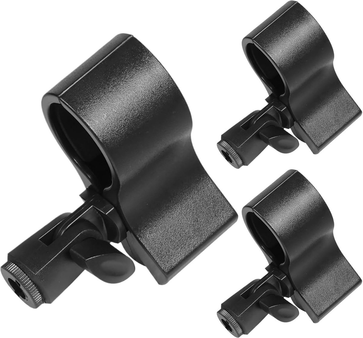 Microfoonclip Set - Microfoonhouder Klem - Opnames Maken - Verstelbare Hoek - 3 stuks - Zwart