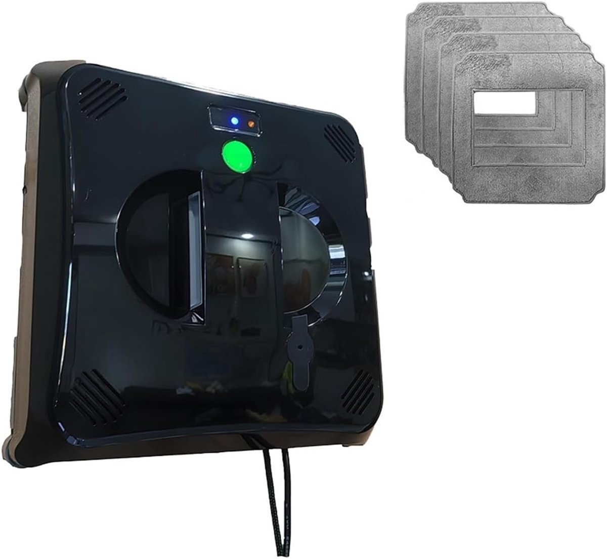 Raamreinigingsrobot - Automatische reiniger - Ramen Streeploos - Dubbele watersproeier - 22x22x7 cm - Zwart