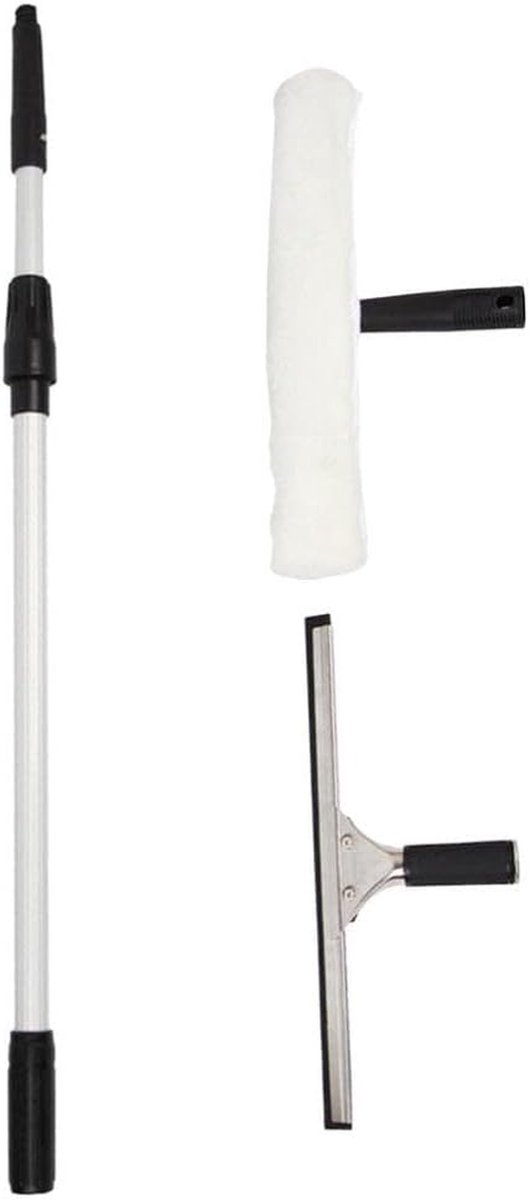 Telescopische Raamreiniger - Raamwisser Set - Ramen Schoonmaken - Uitschuifbare Steel - 120 cm - Assorti