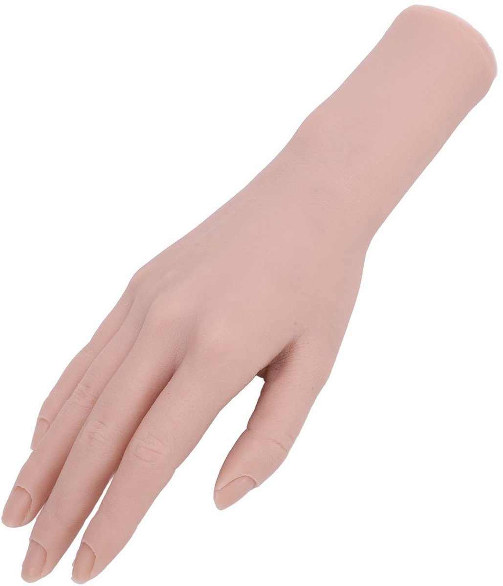 Dailygoods- Siliconen Hand Realistisch - Flexibele Vrouwelijke Mannequin Hand - Sieraden Display - Nail Art Praktijk - Halloween Rekwisieten - Duurzaam en Eenvoudig Schoon te Maken - Handmodel