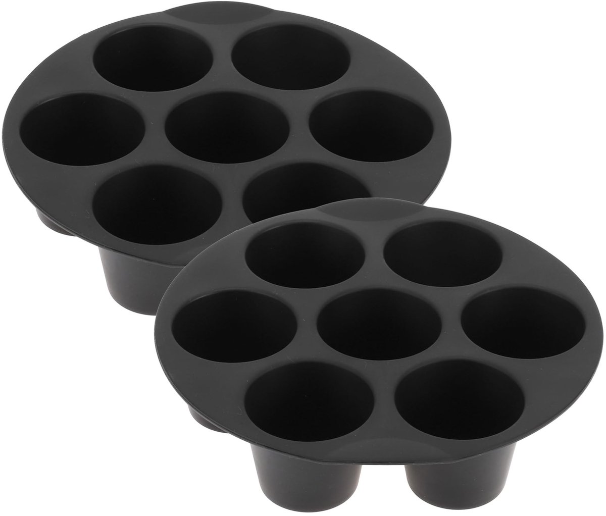Dailygoods- Cupcakepan 2 Stuks - Siliconen Bakvorm - Antiaanbak - Geschikt voor Luchtfriteuse - Vaatwasserbestendig - Flexibel en Gezond