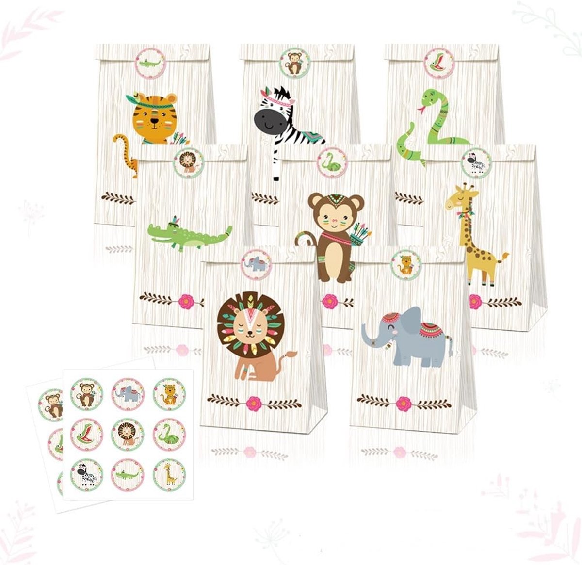 Dailygoods- Cadeautas Hoge Kwaliteit - Papieren Tas - Kraftpapier - 24 Stuks - 22 x 12 x 8 cm - Ideaal voor Verjaardag en Knutselen - Geschenktas