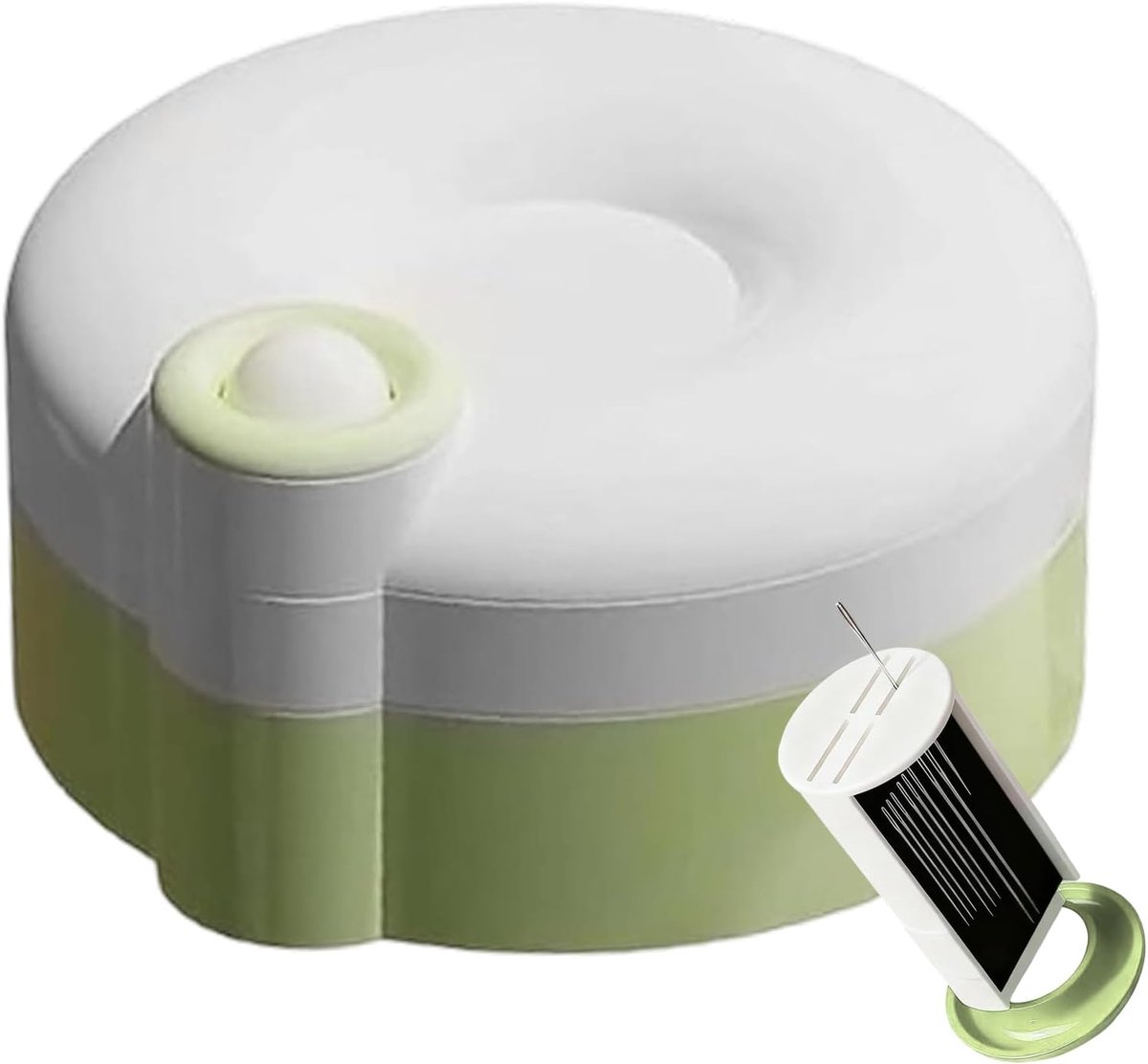 Naaiset - Draadset Handwerk - Reizen Knutselen - Magnetische Hoes - Compact Formaat - Rood Groen