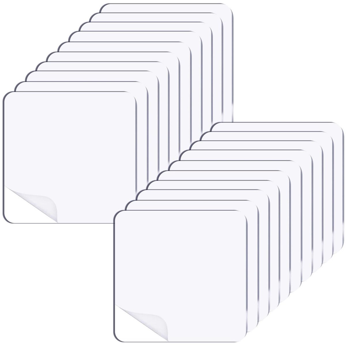 Dailygoods- Dubbelzijdig Plakband Extra Sterk - 20 Vellen - Transparant - Waterdicht - Acryl - 6 x 6 x 1 cm - Kleefpads