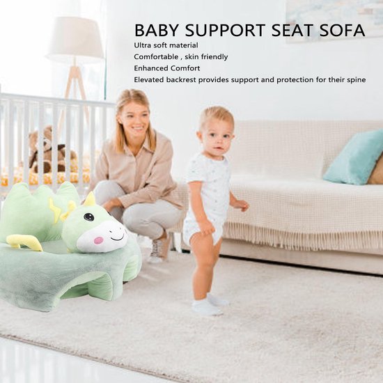 Babybanksteunstoel - Stoel voor baby en peuter - Zachte stoelhoes - Pluche zitkussen - Leren zitten - Veiligheidsstoel - 54 x 54 cm van Merkloos — afbeelding 4