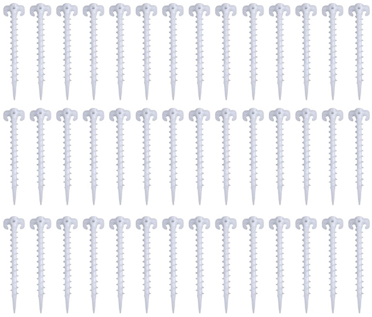 Dailygoods- Tent Haringen 50-Pack - 20 cm Fluorescentie - Antisliphaak - Robuust Ontwerp - Glow-in-the-Dark - Veiligheid en Zichtbaarheid - Grondpennen