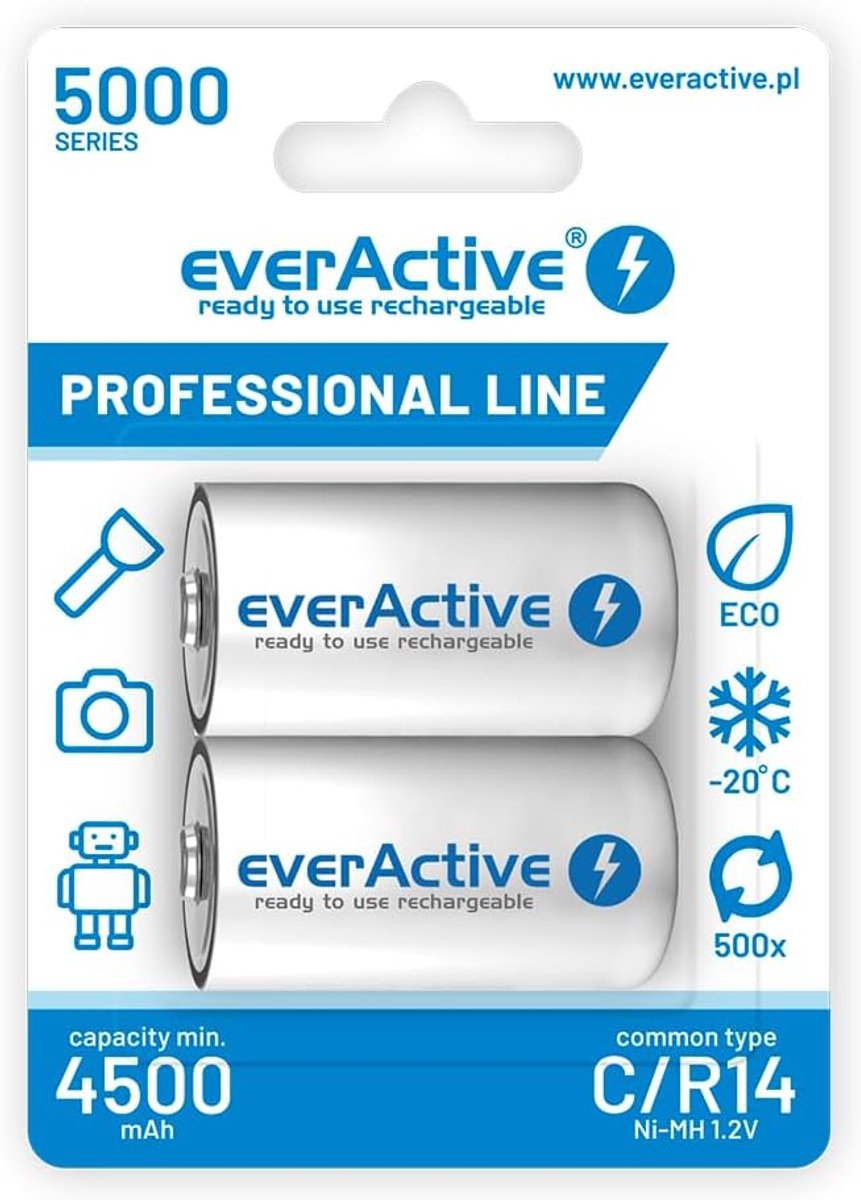 Oplaadbare Batterijen C - Baby R14 Accu - Energievoorziening Apparaten - Lage Zelfontlading - 5000 mAh - Niet gespecificeerd