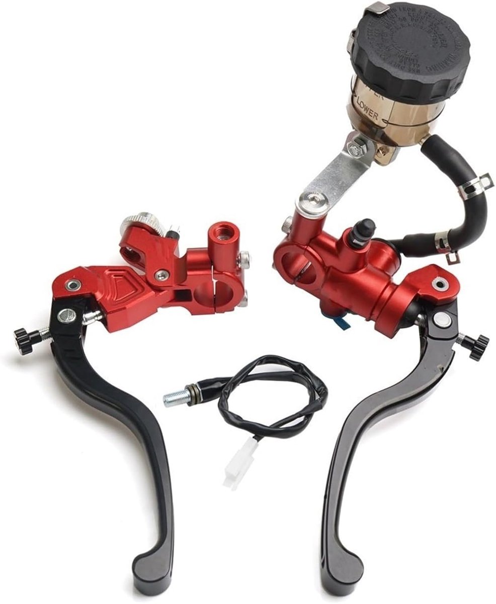 Hoofdcilinder Remhendel - Hydraulische Pomp - Motoronderhoud - Robuust Aluminium - 19mm - Rood