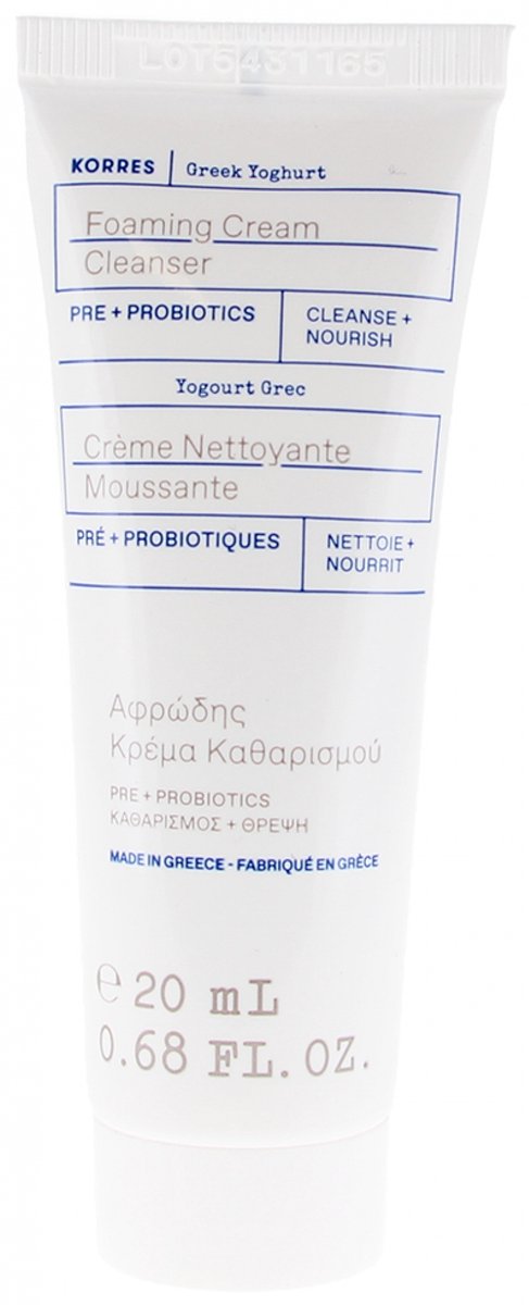 Korres Griekse Yoghurt Schuimende Reinigingscrème 20 ml