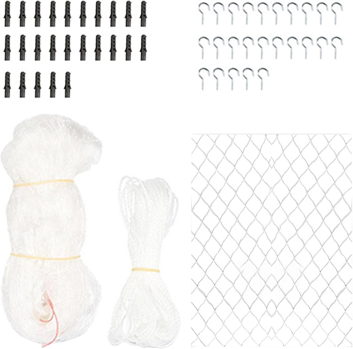 Balkonnet Huisdieren - Kattenveiligheid - Veilige Ruimte Creëren - Scheurbestendig Nylon - 3 x 2 Meter - Zwart