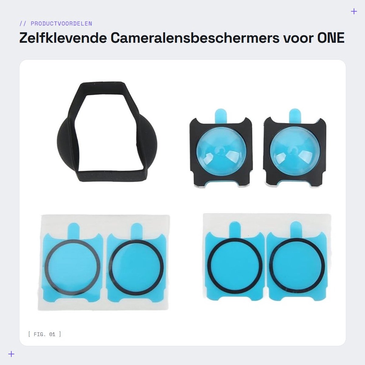 Dailygoods - Zelfklevende Cameralensbeschermers voor ONE R RS Actiecamera