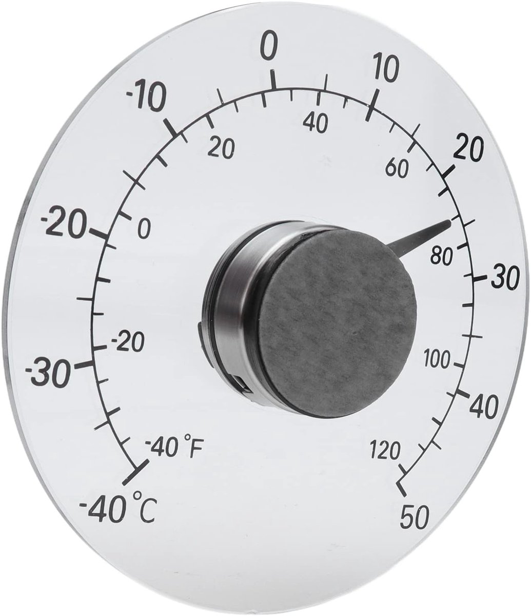 Buitenthermometer - Temperatuurmeter - Temperatuur Meten - Waterdicht Ontwerp - 4 Inch - Transparant