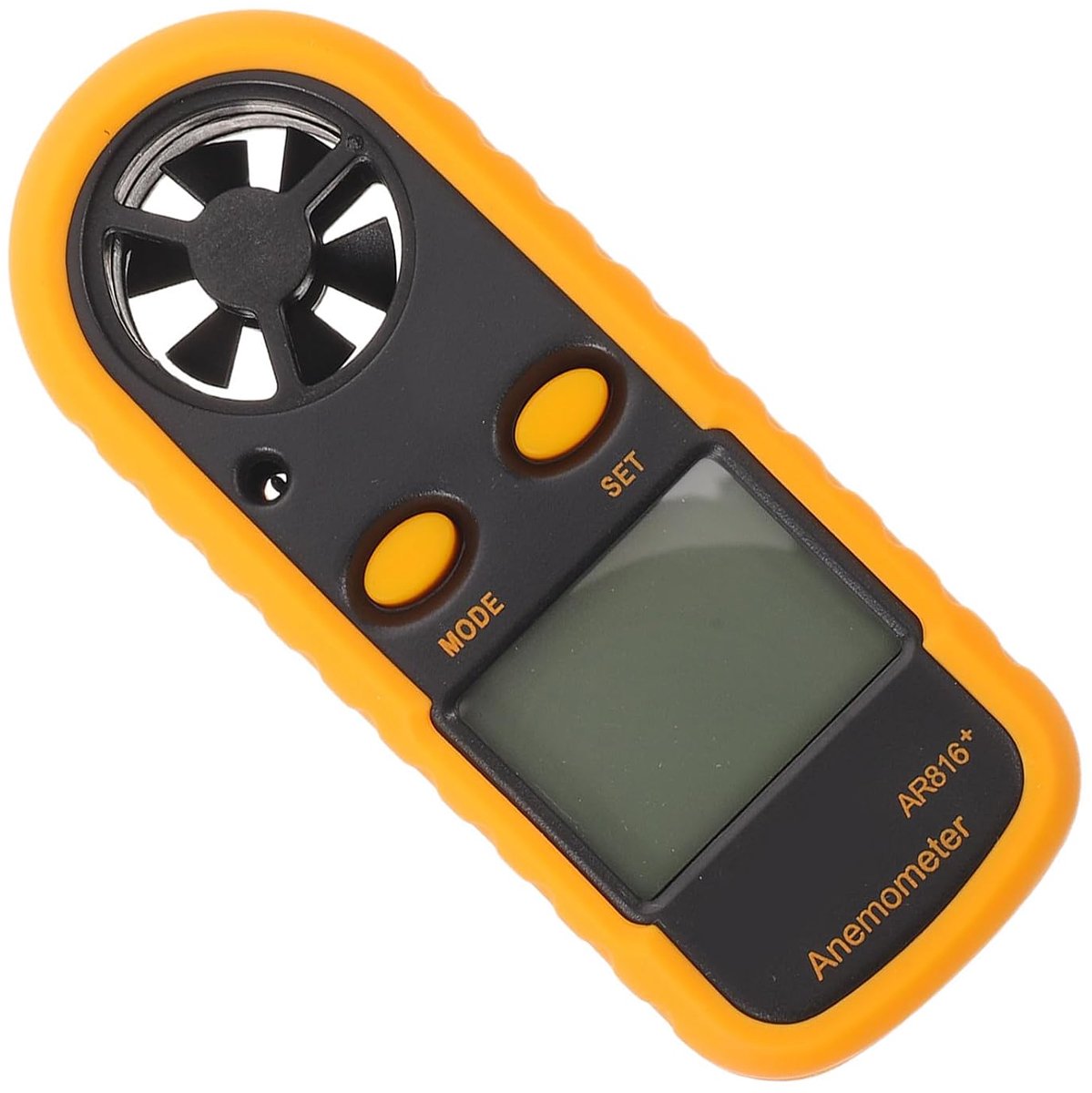 Digitale Anemometer - Windmeter Temperatuurtester - Outdoor Windmeting - Gevoelig LCD Display - 10 x 10 x 4 cm - Zwart