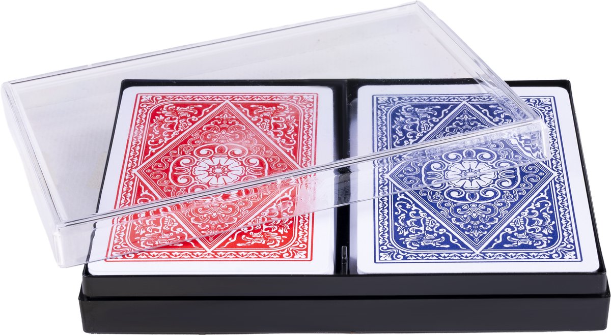 Longfield Speelkaarten 100% Plastic – 2 Sets in Kunststof Doosje – 4 Indexen – Duurzaam Kaartspel voor Gezelschapsspellen & Familiespel - Engelhart — afbeelding 6