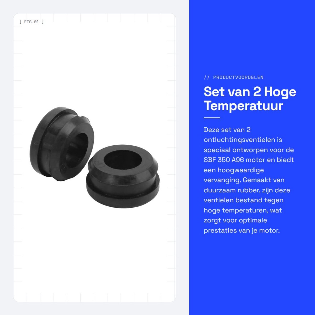 Dailygoods- Ontluchtingsventiel Hoge Temperatuurbestendigheid - Doorvoer Tules Rubber - Vervangingsonderdelen - PCV-ontluchtingsring - Geschikt voor BBC SBF 350 A96 - Optimale Prestaties - Doorvoertule
