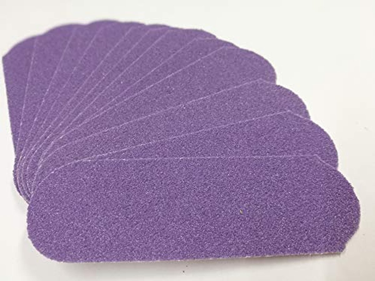 Pedicure Vijl Navulpads - Schuurpapier Pads - Eelt Verwijderen - Waterdicht Duurzaam - 60 Stuks - Paars