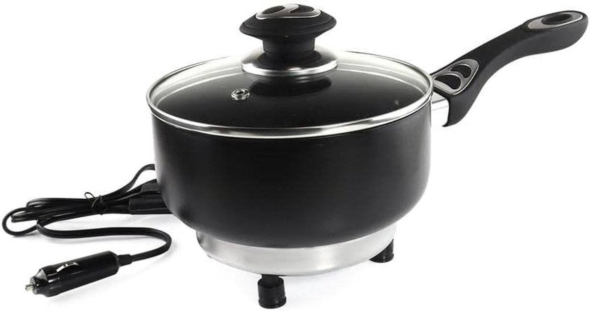 Elektrische Kookpan Kookpot met Deksel Snelle Maaltijden Automatisch Deksel 18 x 8 cm Meerkleurig