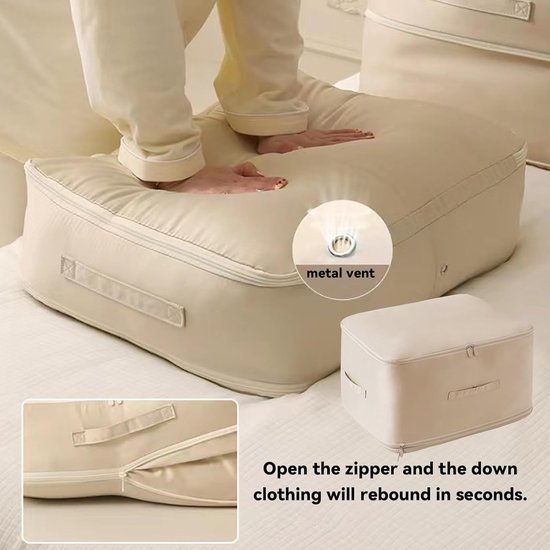 Ruimtebesparende zelfcompressie-organizer voor beddengoed en donskleding - XL — afbeelding 3