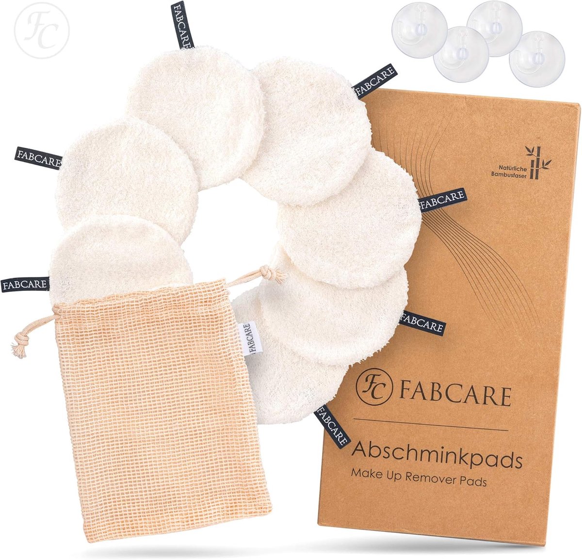 Make-up removerdoekjes - Herbruikbare pads - Make-up verwijderen - Dermatologisch getest - 8 stuks - Wit