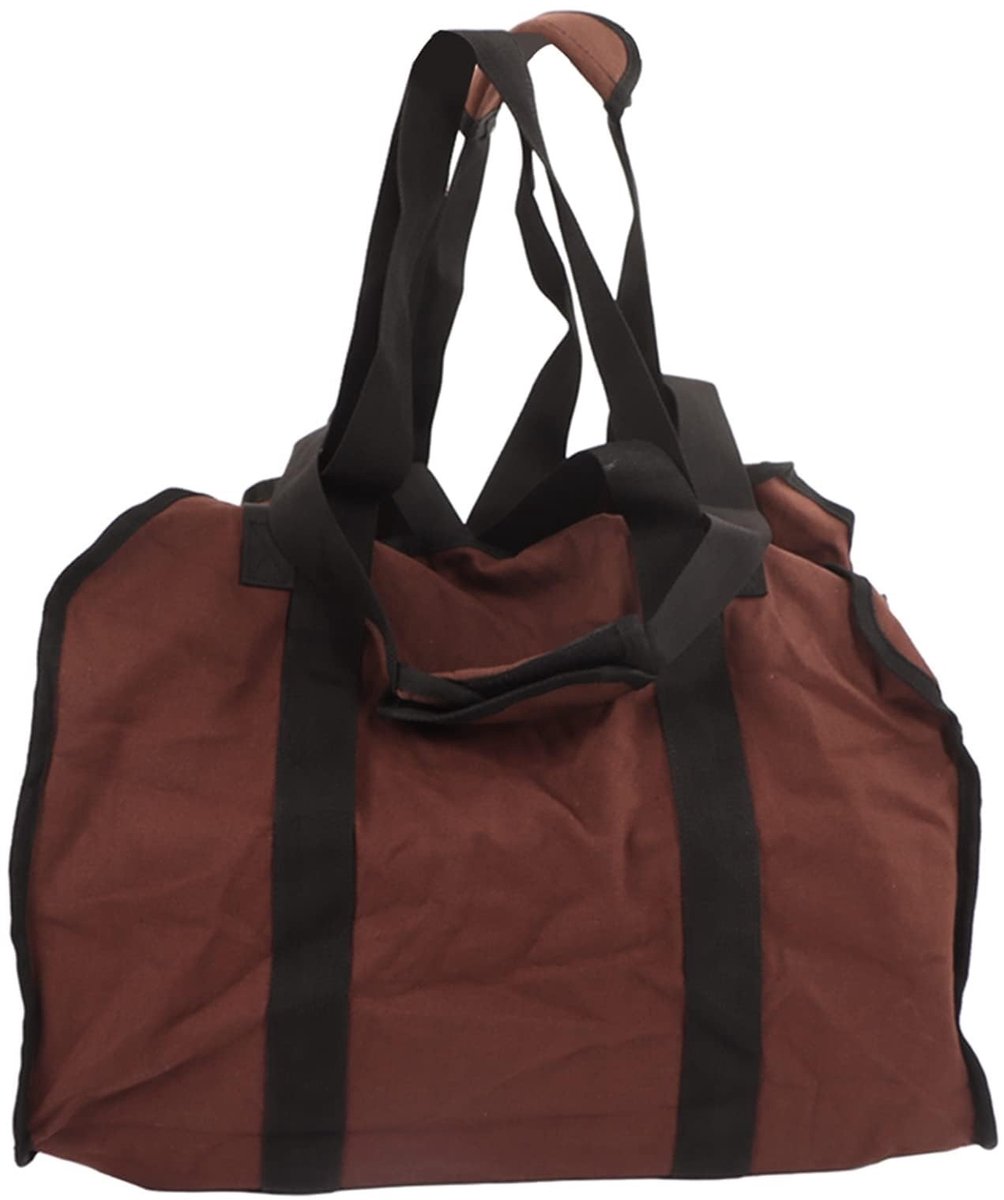 Dailygoods- Brandhoutdrager Grote Capaciteit - Draagbare Houtdrager - Multifunctionele Log Holder - Opvouwbare Tas - Verstelbare Zijkanten met Ritssluiting - Duurzaam Canvas en Oxford Doek