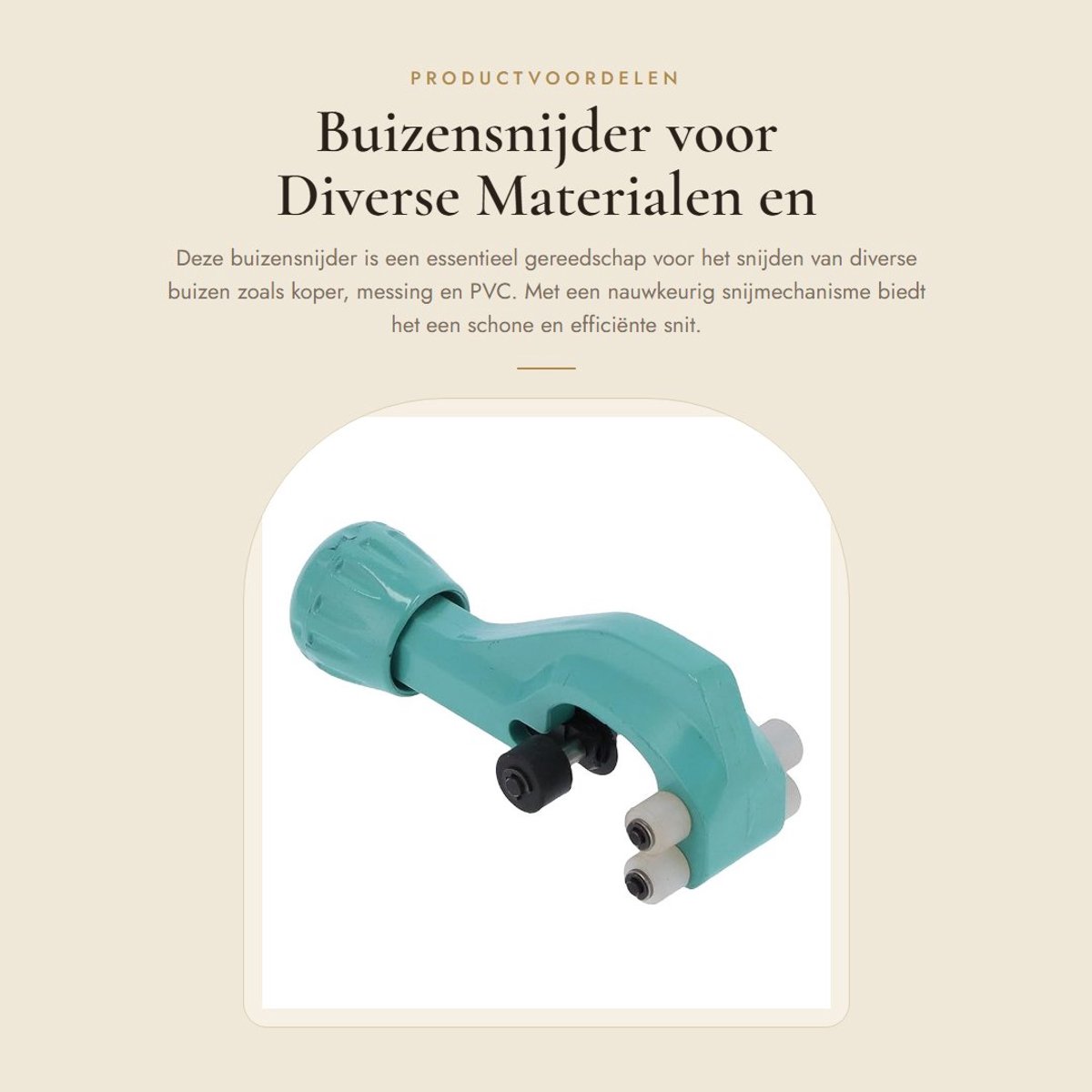 Dailygoods- Buizensnijder Ergonomisch Ontwerp - Gelegeerd Staal - Snijcapaciteit 8-32 mm - Voor Koper/Messing/PVC - Lichtgewicht 275g - Soepel Snijden