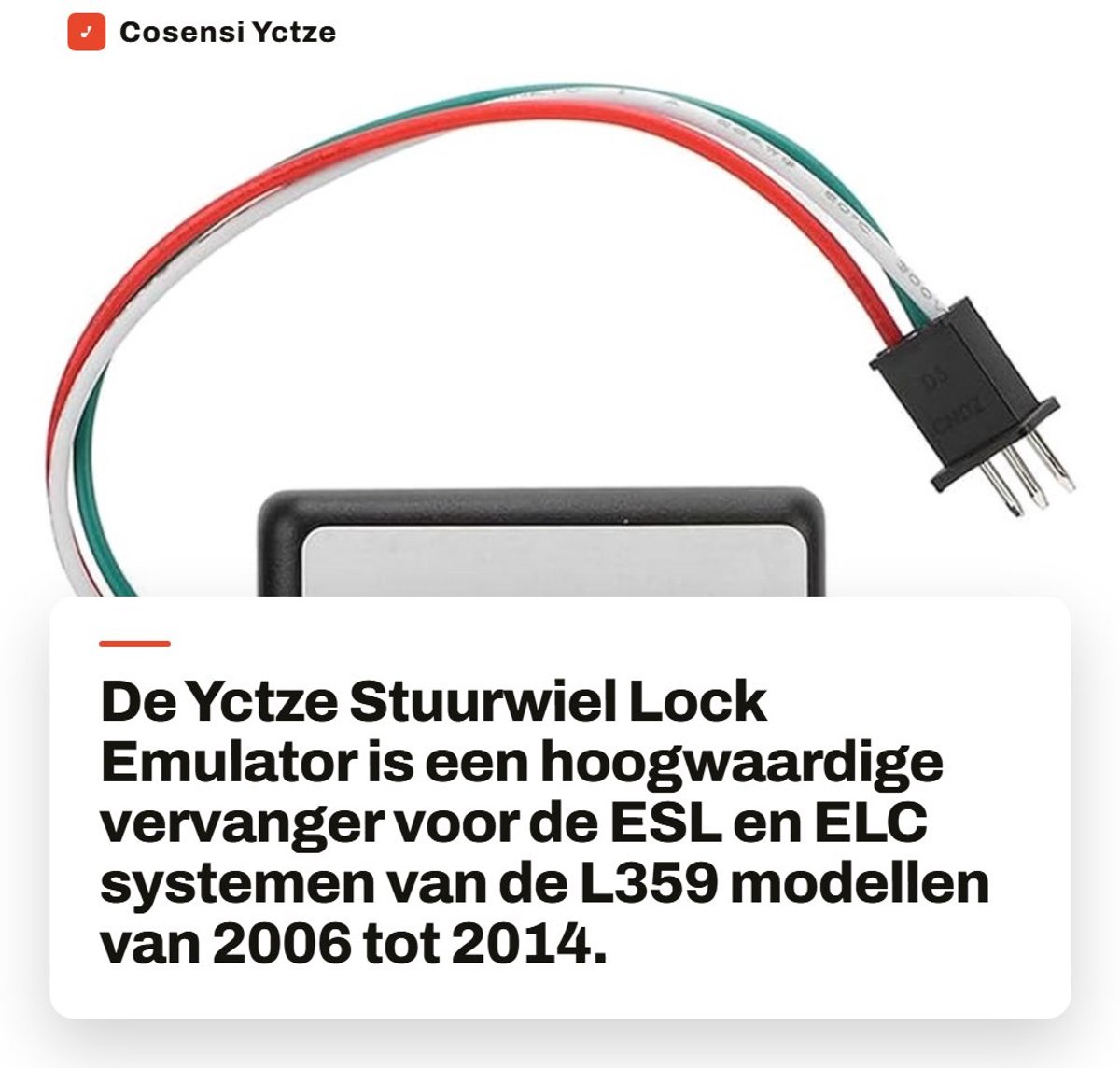 Dailygoods- Stuurvergrendeling Emulator - ABS Simulator - Vervanging voor L359 2006-2014 - Duurzaam - Betrouwbaar - Professioneel geproduceerd