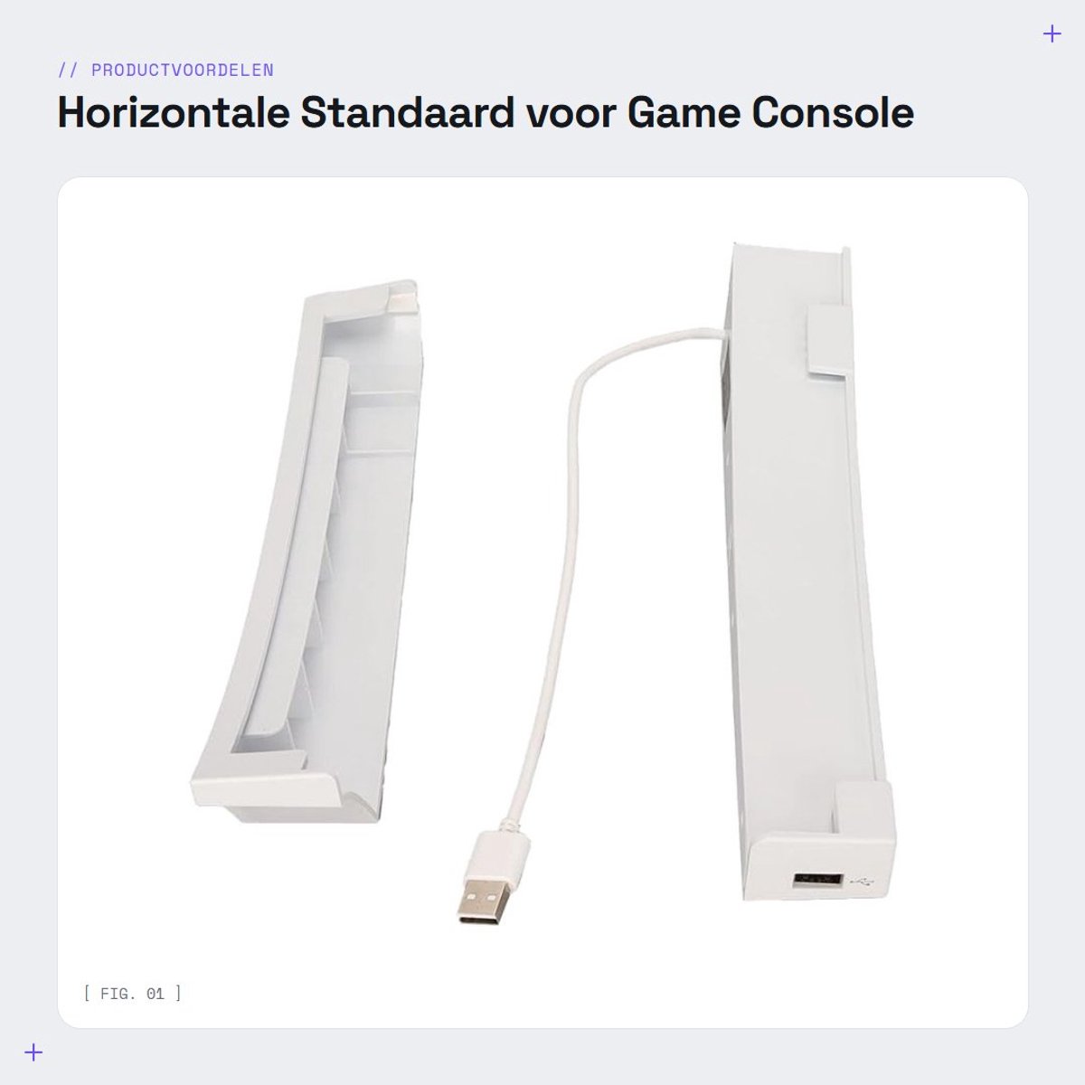 Dailygoods - Horizontale Standaard voor Game Console met 4 USB Poorten