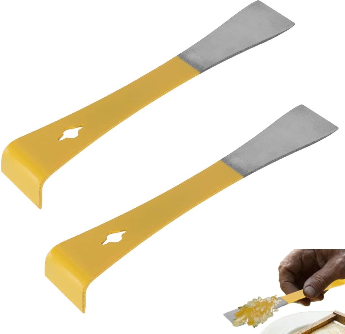Dailygoods- Imkergereedschap Roestvrij staal - Schrapergereedschap - Koevoet - Bijenteeltapparatuur - Handgereedschap - Honing snijmes - Bijenteeltgereedschap
