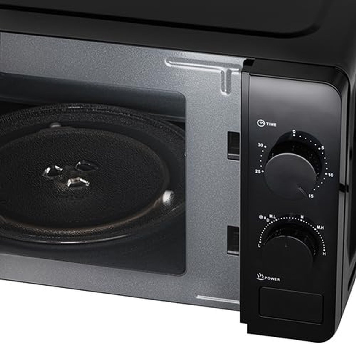 Magnetron met oven - Mini oven - Snel maaltijden bereiden - 6 instelbare standen - 20 liter inhoud - Zwart