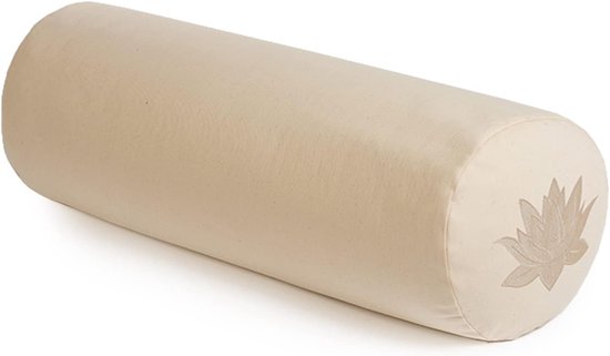 Yoga Bolster - Meditatiekussen Rol - Ontspanning Bevorderen - Biologische Boekweitvulling - 23 x 61 cm - Paars — afbeelding 5