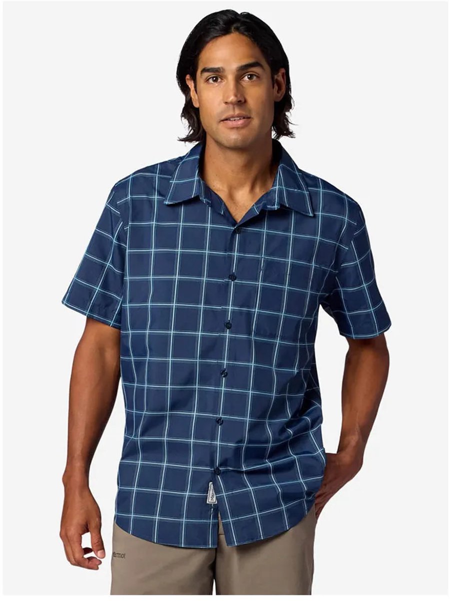 Marmot Airexchange Upf 40 Overhemd Met Korte Mouwen Blauw M Man