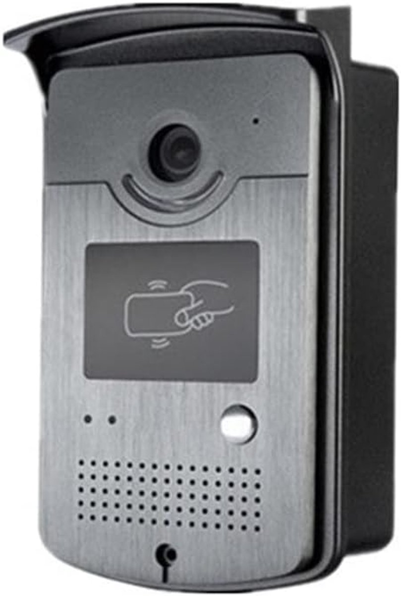 Videodeurbel Systeem - Video Intercom - Toegangscontrole Thuis - Touchscreen RFID Ontgrendeling - 110 Graden Kijkhoek - Zwart