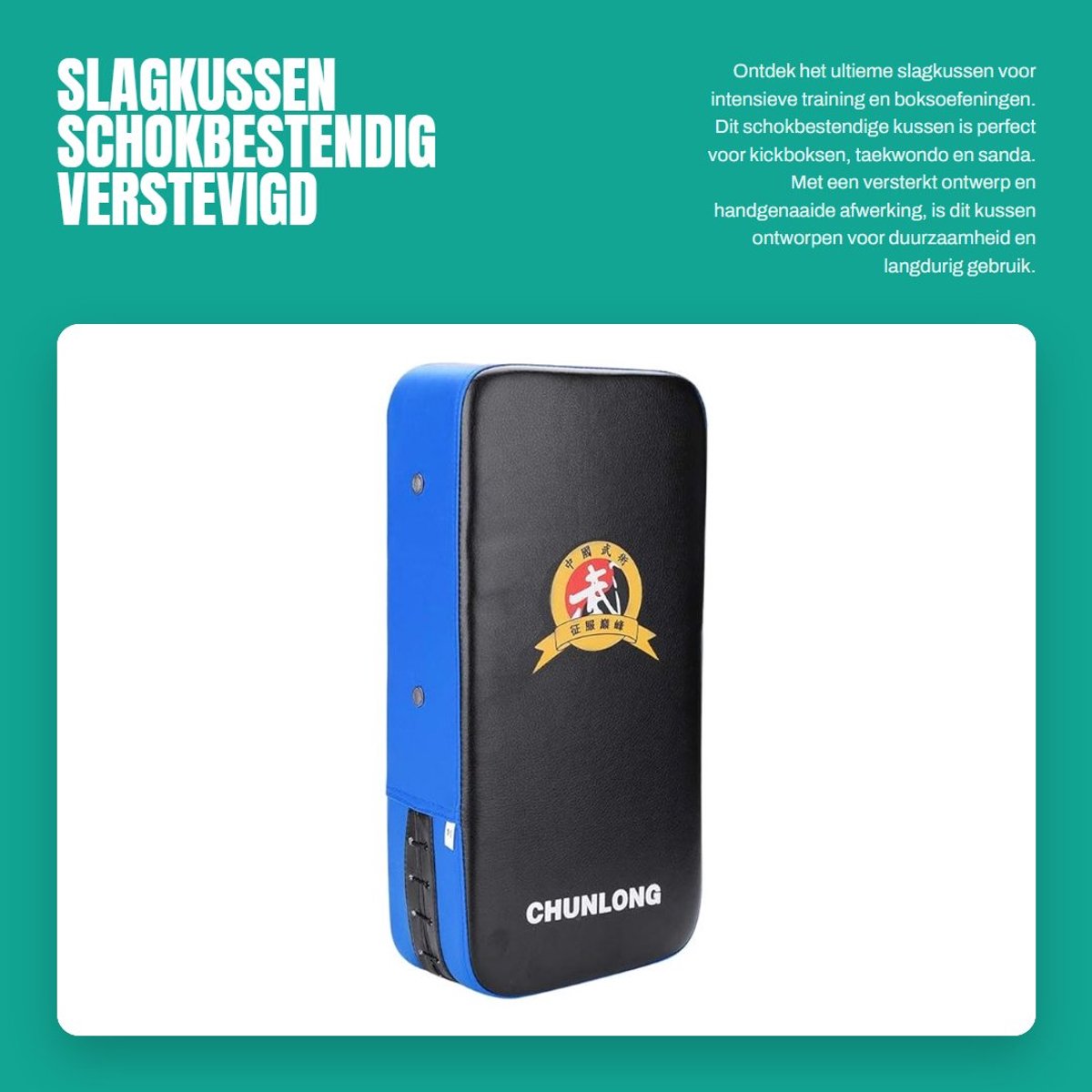 Dailygoods- Slagkussen Schokbestendig - PU-leer - Beendoel - Bokstraining - Thaise Pad - Taekwondo/Sanda-Oefeningen - Handvat Stangontwerp - Kickpad