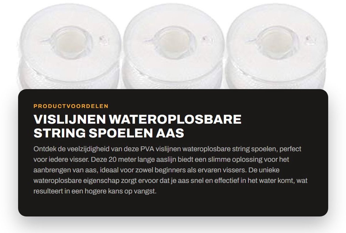 Dailygoods- Vislijn 3 Stuks - Wateroplosbare String - Aas Lijn 20 m - Vissen Accessoire - Visgereedschap - Nylon Vislijn - Vissnoer
