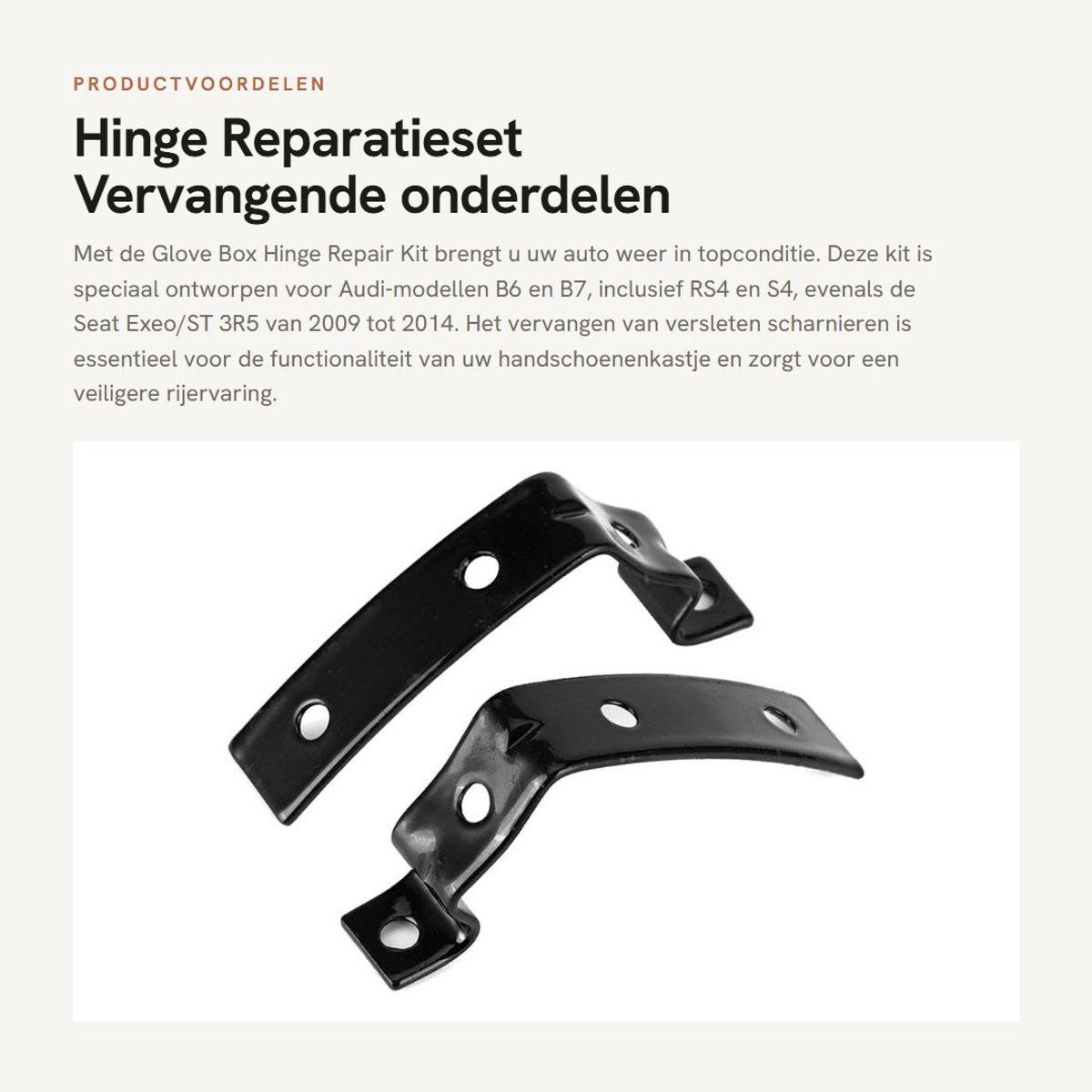 Dailygoods- Handschoenenvak Scharnier Reparatieset - Universele Compatibiliteit - Vervangingsset - Hoogwaardige Materialen - Schokbestendig - Duurzaam - Betrouwbare Prestaties