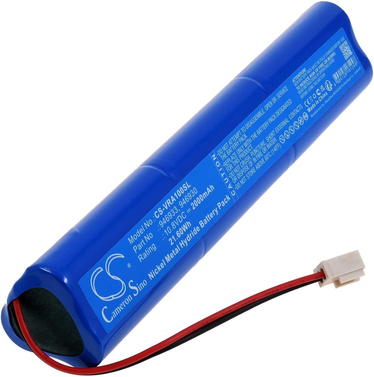 Batterij Vervanger - Reserve Accu - Huishoudelijk Gebruik - Hoge Capaciteit - 108V - Blauw