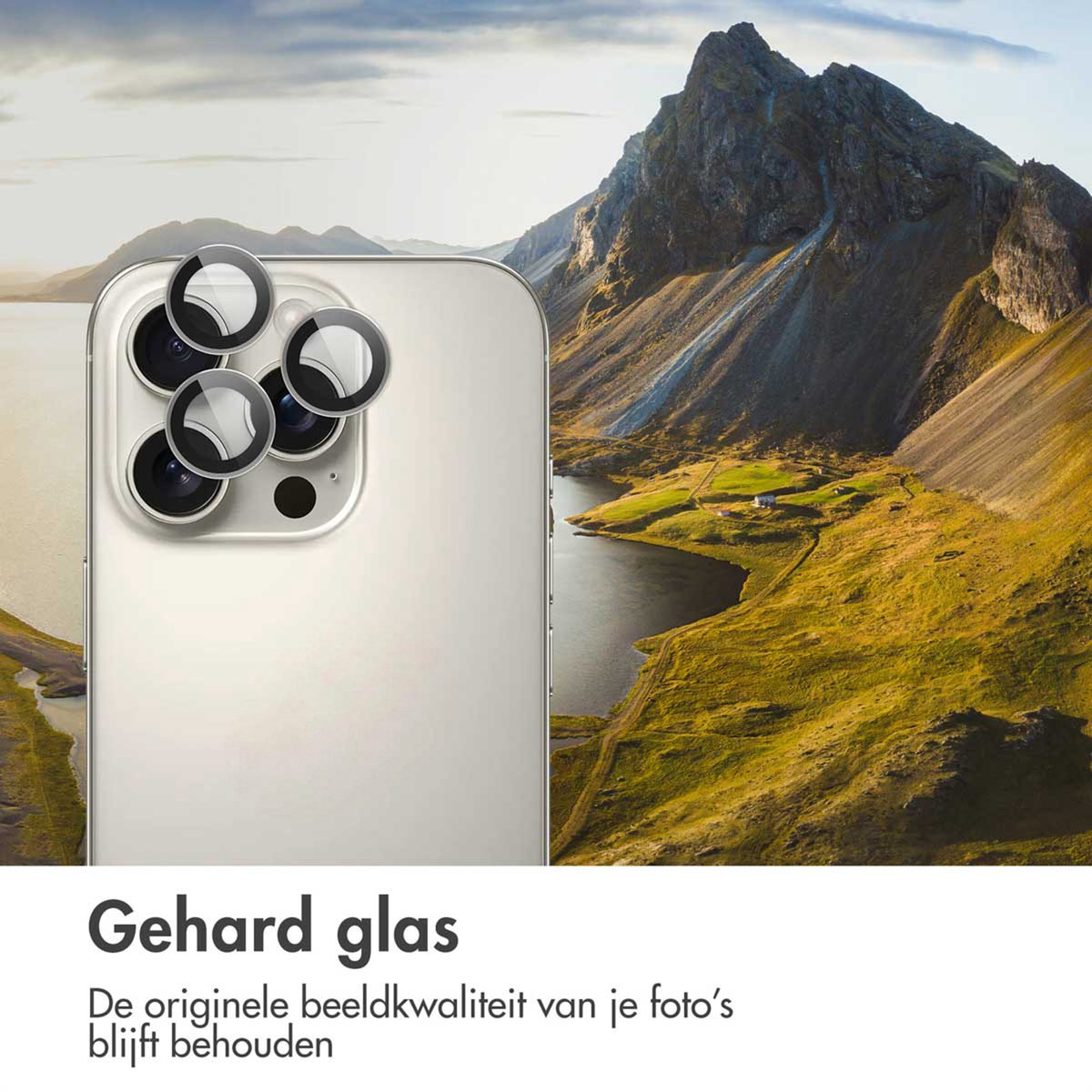 imoshion Camera Lens Protector - Geschikt voor Apple iPhone 16 Pro Max / 16 Pro - 2 Pack - Natural Titanium — cadeau in Cadeau-ideeën - foto 4