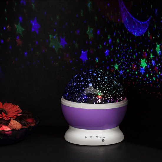 Sterrenhemel Projector - Nachtlamp Sterren - Sfeer Creëren - Oneindig Universum - 15x15x15 cm - Paars — afbeelding 2