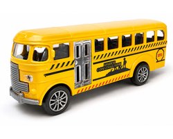 DIE CAST - Speelgoed busje - Metaal model voertuig - pull-back drive - 13.5CM - bus - werkvoertuigen