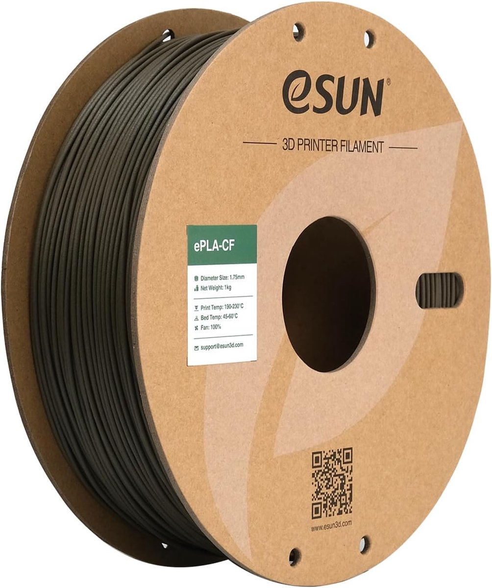 PLA Filament - 3D Print Materiaal - Modelbouw - Koolstofvezel Versterkt - 1KG - Bruin