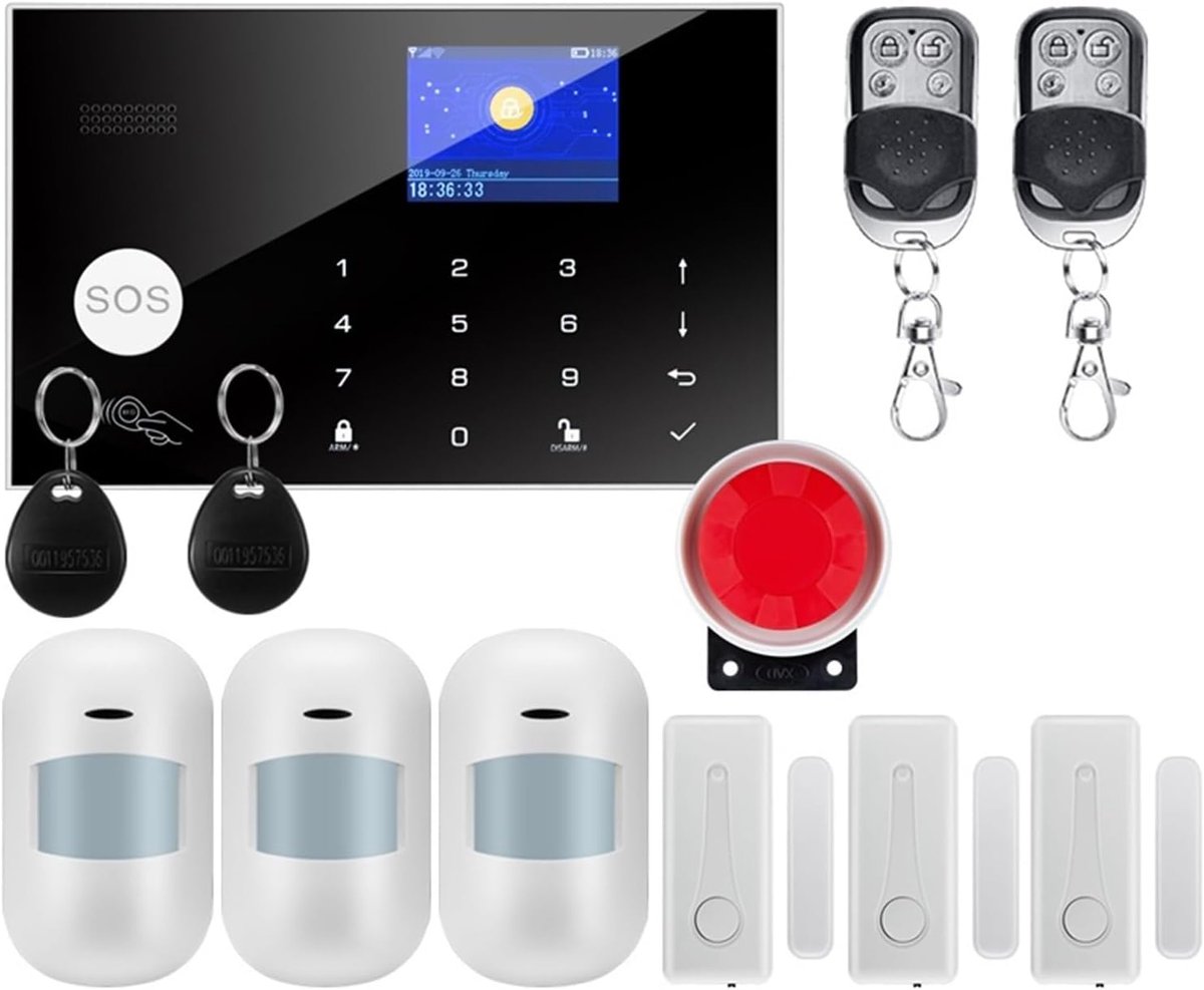 Smart Alarm Systeem - Huisbeveiliging Kit - Veiligheid Thuis - Wifi GSM Connectiviteit - 180 mm - Wit