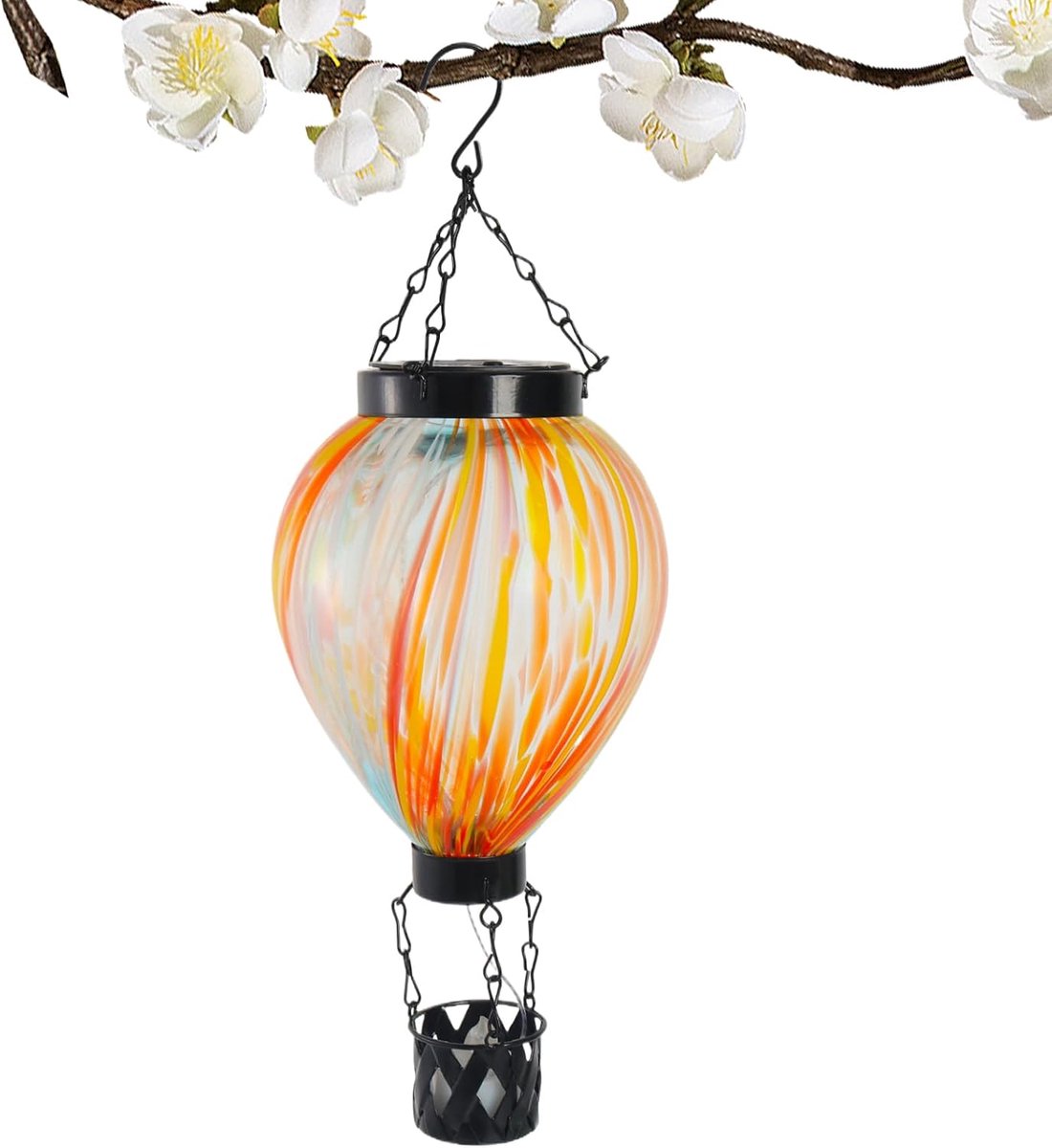 Heteluchtballon Tuindecoratie - Zonnelantaarn Buiten - Tuin Verlichten - Zonne-energie Aangedreven - 16 x 16 x 8 cm - Niet gespecificeerd