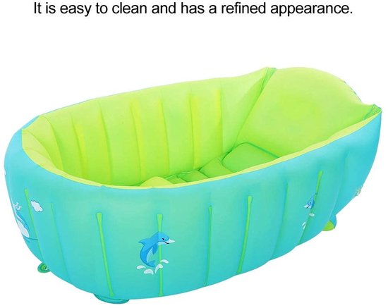 Dailygoods- Babybadkuip Opblaasbaar - Draagbaar - Antislip - Opvouwbaar - Geschikt voor 0-6 jaar - PVC Materiaal - Afmetingen 90 x 55 x 30 cm - Opblaasbad van Dailygoods — afbeelding 5