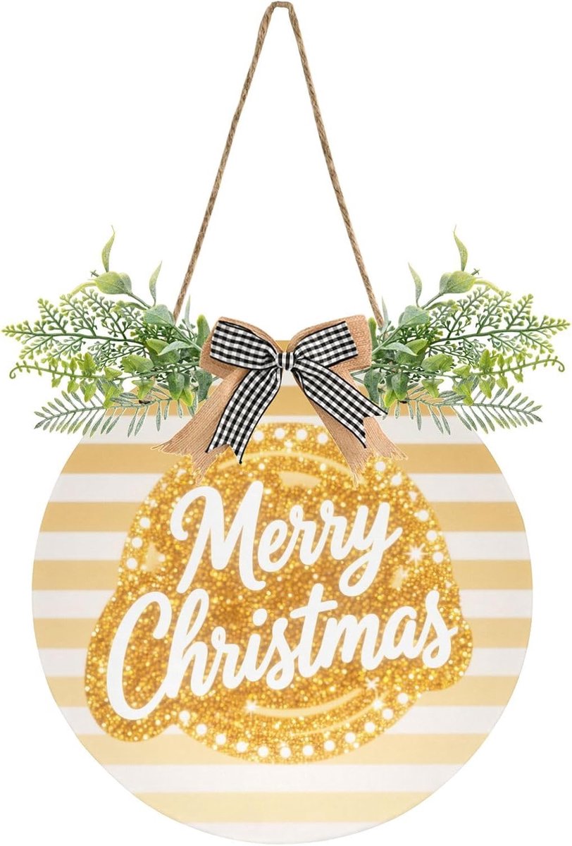 Welkomstbord Deur - Decoratief Bord - Huis Versieren - Levensduur Groen - 30x30 cm - Goud