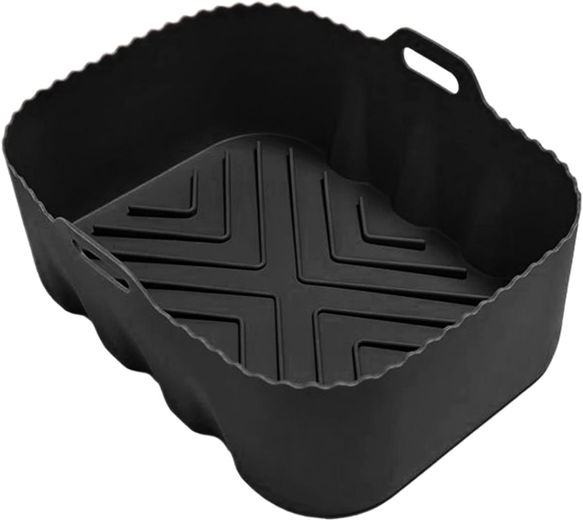 Airfryer Bakvorm - Siliconen Liner - Veelzijdig Koken - Antiaanbaklaag - 20x15x6.7cm - Zwart
